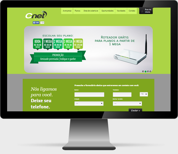 Cnet Provedor de Internet — tela 1