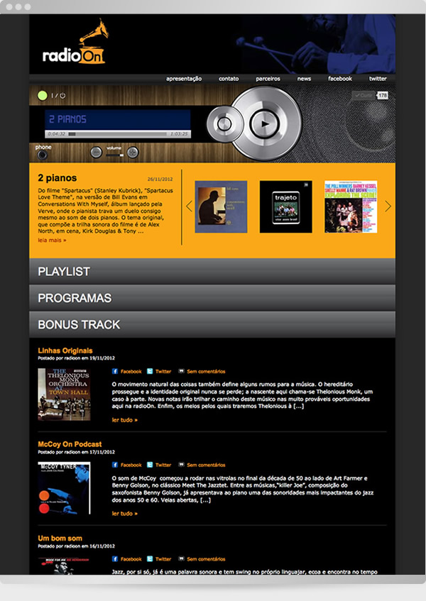 Radioon 2.0 — tela 2