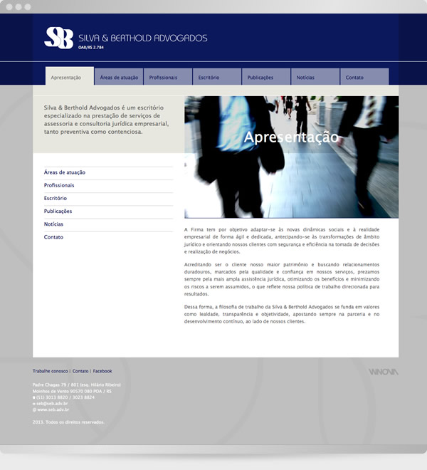 Silva & Berthold Advogados — tela 1